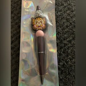 handcrafted Novelty Purple buttery Charm Ballpoint Pen with Pink Accent